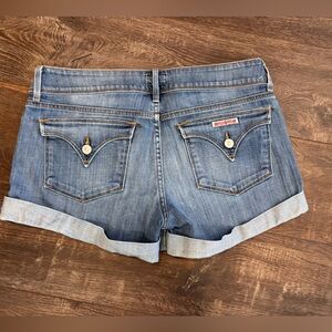 Hudson Croxley mid-rise cuffed denim shorts 29 98% Cotton